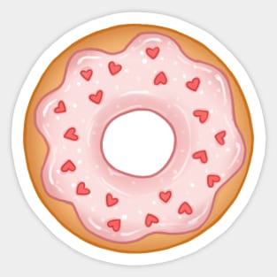 Hearts Donut Sticker